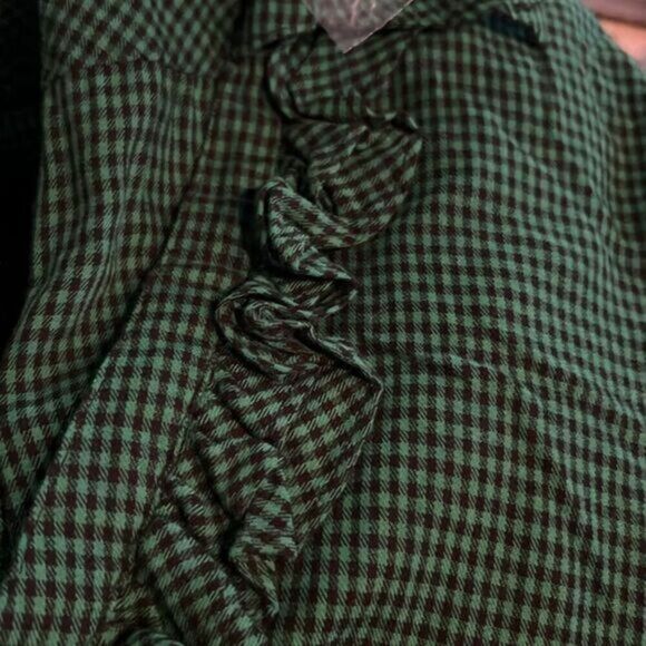 New york & Company Button Down Plaid‎ Shirt Size Medium NWT - Picture 4 of 4